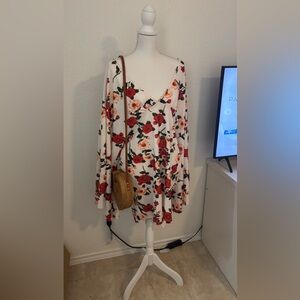 BloomChic Red and Cream Floral Dress